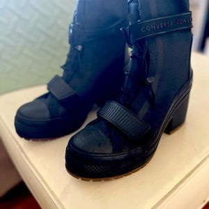 Black converse ankle boots